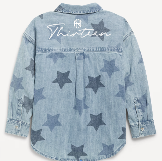 NH STAR DENIUM BUTTON UP